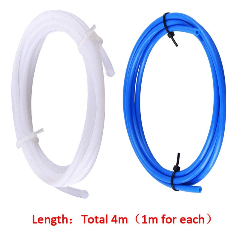 SIQUK 4 Pieces Teflon Tube PTFE Tubing(1 Meter) with 8 Pieces PC4-M6 Fittings and 8 Pieces PC4-M10 Male Straight Pneumatic PTFE Tube Push Fitting Connector for 3D Printer 1.75mm Filament - Image 3